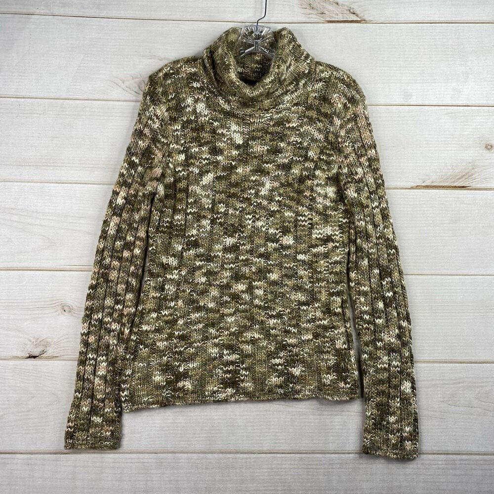 Vtg Axcess Sweater Womens L Chunky Knit Wool Blend Space Dye Earthy Y2K Warm